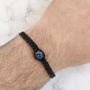 Blue Crystal Macrame Bracelet